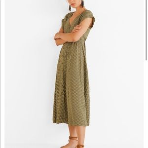 NWT Mango Polka Dot Midi Dress